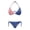 American Flag Design, variant on HELLHERO Polyester Fabric Bathing Suit for Summer Removable Pad Two Piece Women Casual Bikini Set Leopard Print Mat