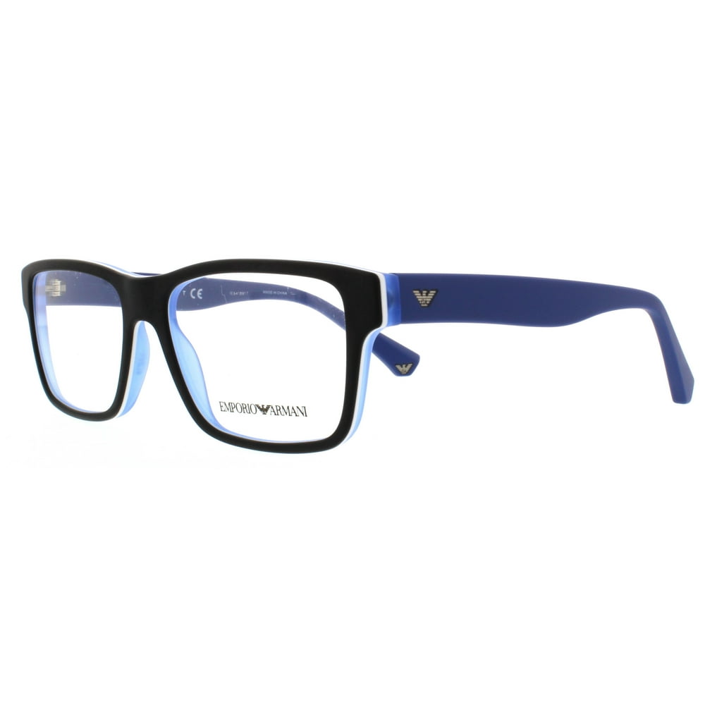 EMPORIO ARMANI Eyeglasses EA 3059 5392 Black/Matte Blue 53MM Walmart