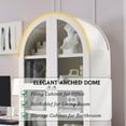 thumbnail image 6 of IFGET 71-Inch Arched 4-Tier Bookcase with Glass Doors and Drawers, 6 of 7
