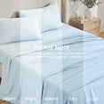 thumbnail image 6 of Sasttie Queen Size Sheets Set Brushed Microfiber, 4 Piece Sheet Set Upto 16 Inches Deep Pocket Bedding Sheets & Pillowcases - Lake Blue, 6 of 9