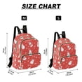 thumbnail image 2 of FORMRS Mini Backpack Purse for Women Travel Daypack Casual Shoulder Bag, Red Snowman, 2 of 7