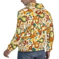 thumbnail image 6 of Naloa Vintage Floral Men's Casual Hooded Collar Drawstring Hoodies Pullover Sweatshirts Casual Long Sleeve Shirts-Large, 6 of 7