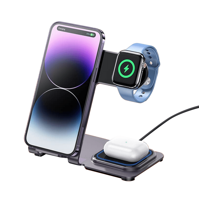 Charging Station for Apple iPhone/Watch/Airpods, 3 in 1 Wireless