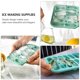 thumbnail image 3 of Bandeja de silicona para cubitos de hielo de 14 rejillas con tapa para hacer cubitos de hielo para uso doméstico (verde), 3 of 8