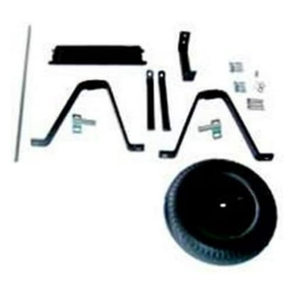 Wheelbarrow Parts for 6 Cu Ft Steel Wheelbarrow - Box Accessories & 16" 4-Ply Pneumatic Block Tire Replacement - Heavy Duty Garden Cart Repair Kit