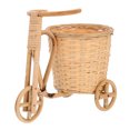 thumbnail image 1 of Bamboo Handicraft Rattan Tricycle Basket Tricycle Flower Basket Desktop Decor, 1 of 9