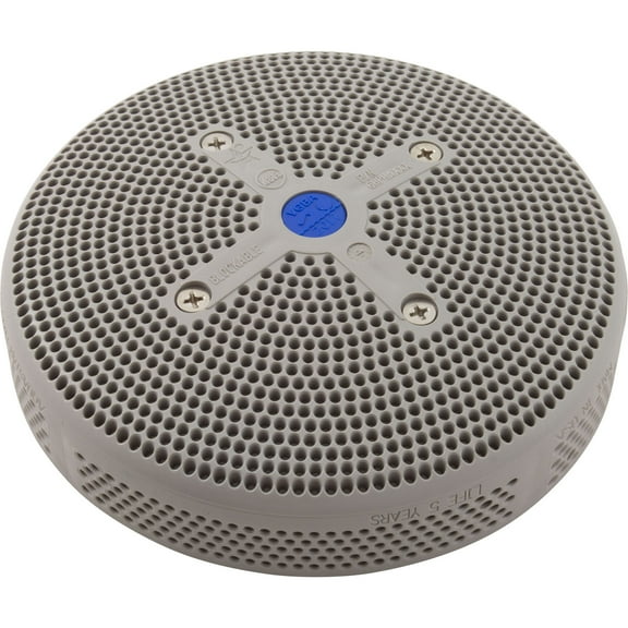 Suction Cover, HydroAir Repl, 6", 224gpm, w/Screws, Lt Gray