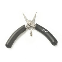1 pc Iron Jewelry Pliers Needle Nose Pliers Bent Nose Pliers Black 10x6.6x1.3cm