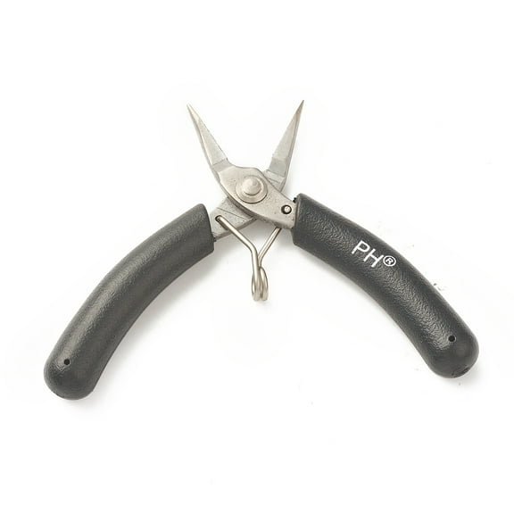 1 pc Iron Jewelry Pliers Needle Nose Pliers Bent Nose Pliers Black 10x6.6x1.3cm