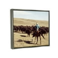 thumbnail image 4 of Stupell Industries Cowboy & Cattle in Desert Animals & Insects Photography Gray Floater Framed Canvas Art Print Wall Art, 21 x 17, 4 of 10