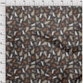 thumbnail image 3 of oneOone Viscose Jersey Gray Fabric Cat Dress Material Fabric Print Fabric By The Yard 60 Inch Wide-R6L, 3 of 5
