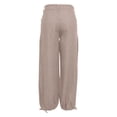 thumbnail image 5 of QURATI Women Baggy Cargo Jeans Mid Waist Wide Leg Parachute Denim Pants Sweatpants Pockets Womens Bottoms Beige L, 5 of 9
