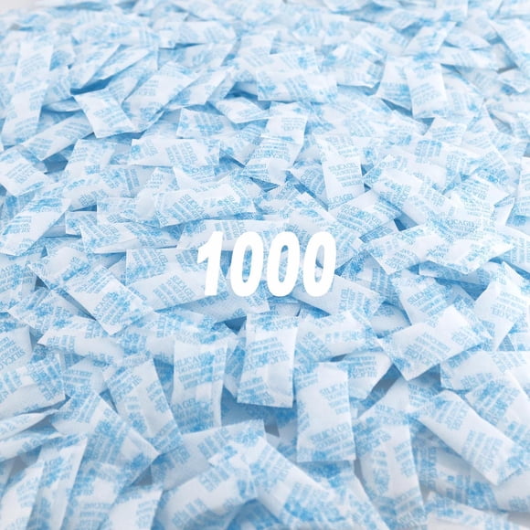 1000 Packs Silica Gel 1gramo Deshumidificador Reutilizable, Grado Alimenticio y Farmacéutico, Deseca