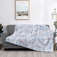 thumbnail image 2 of Naloa Blue Butterfly Flannel Blankets - Thick and Warm Blanket for Winter, Soft Fuzzy Plush King Blanket for All Seasons40"x30", 2 of 6