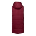 thumbnail image 6 of ZMHEGW Coats For Women Winter Sleeveless Parkars Vest Long Hoodie Warm Botton Down With Pockets Quilted Outdoor Fall Jackets, 6 of 7