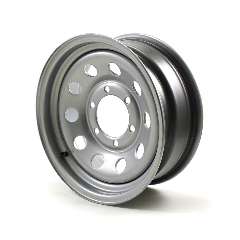 15X6 6Lug on 5.5" Silver Mod Trailer Wheel Dexstar