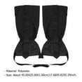 thumbnail image 2 of Raindrops 1 Pair Black Leg Gaiters for Hiking and Snow Activities Waterproof, 2 of 8