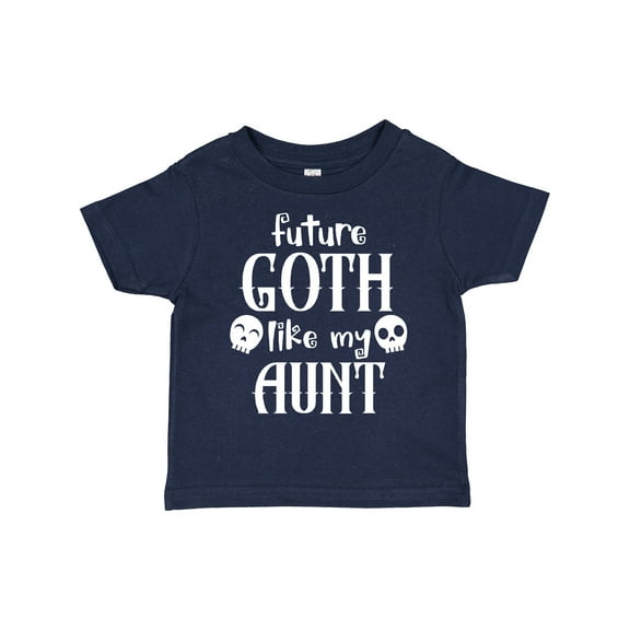 Inktastic Future Goth Like My Aunt with Skulls Boys or Girls Toddler T-Shirt