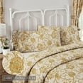 thumbnail image 4 of VHC Brands Dorset, Farmhouse Ruffled Pillow Cases, Standard Size, Floral, Navy, 21x26, Set of 2, 4 of 10