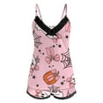 thumbnail image 4 of CONFREE Halloween Women Pajamas Sets Sleeveless Pumpkin Ghost Sleepwear Tops Shorts Hallowmas Pjs for Women Cozy Nightwear, 4 of 5