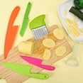 HEQUSIGNS 6 Pcs Kids Safe Knife Set, Wooden & Plastic Kitchen Tools