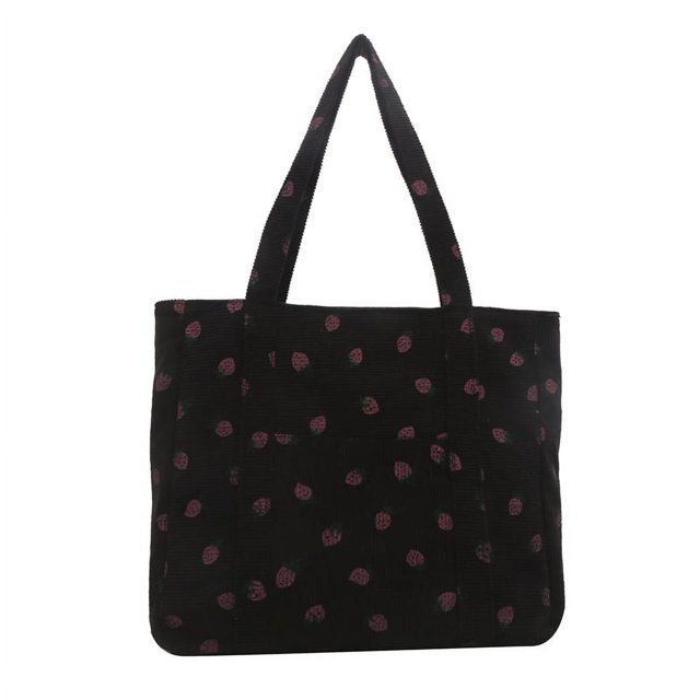 9814 Bolso hombro para mujer gran capacidad con pana fresco pequeño pastoral bolso escolar para estudiante-PZ20240227008814