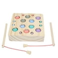 thumbnail image 2 of Juego de pesca para niños ANGGREK Tablero de Madera magnética con 2 cañas de pescar 8 insectos y 10 peces, 2 of 8