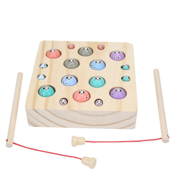 Juguete educativo, juego de pesca de madera magnético, juguete de pesca magnético, juguete de pesca, mejora tu experiencia