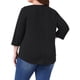thumbnail image 3 of Blusas de Pascua para Mujeres de Talla Grande Agnes Orinda, Blusa de Encaje de Manga 3/4 para Mujeres Curvy, Camiseta Casual Flowy 2X Negra, 3 of 6