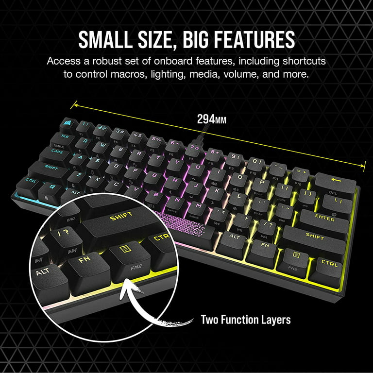 Corsair K65 Rgb Mini 60% Mechanical Gaming Keyboard (Customizable