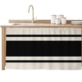 thumbnail image 2 of Black Vintage Cabinet Curtain 32"Wx55"L, Dustproof Pantry Door Curtain with Self Adhesive Tape, Geometric Stripes Simple Lines Tall Storage Cover Privacy Drape for Bathroom Kitchen Laundry Room, 2 of 9