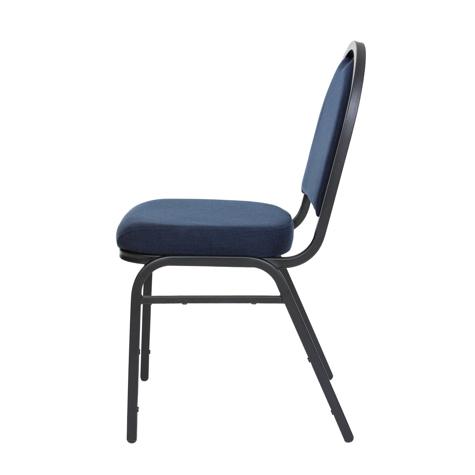 Hampden Furnishings Celia Collection Fabric Banquet Chair, Dark Blue, Pack of 2