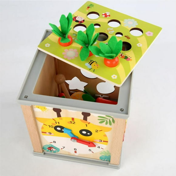 6 in 1 Wood Interactive Toy Set Kids Learning Toys Water based Paint Durable