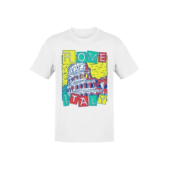 Rome Italy Vibrant Colosseum Art Men's T-shirt