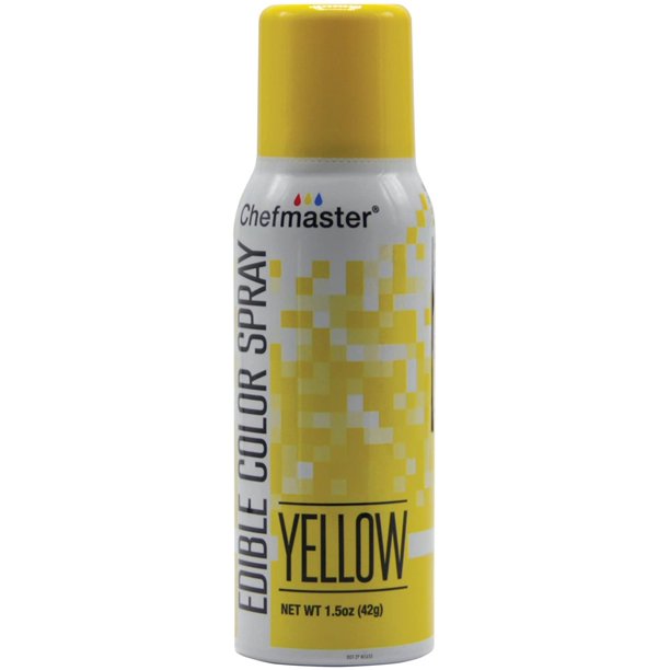 Chefmaster Edible Spray Cake Decorating Color 1 5oz Can Yellow Walmart Com Walmart Com