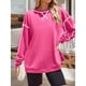 thumbnail image 5 of Sudaderas de Mujer de Larga, Cuello Redondo, Estilo Pullover, Ideales para Otoño e Invierno. con Cremallera Lateral, Perfectas para Salir. Polvo Brillante L, 5 of 10