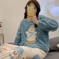 thumbnail image 1 of Pijama esponjoso Y2k para mujer, conjunto de 2 piezas, ropa de dormir de felpa, traje a juego, novedad de 2023, 1 of 4