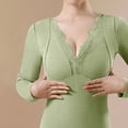 thumbnail image 3 of Diufon Womens Thermal Underwear Tops Trendy Lace Patchwork Long Sleeve Warm Base Layer Undershirts, 3 of 3