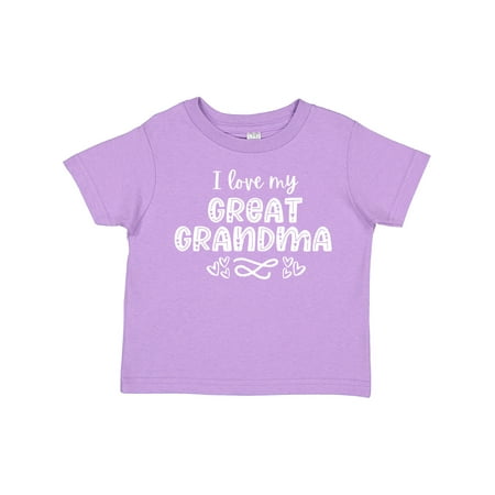 

Inktastic I Love My Great Grandma with Hearts Gift Toddler Boy or Toddler Girl T-Shirt