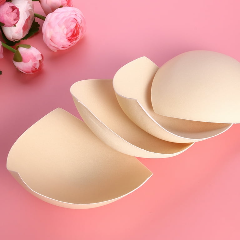 3 Pairs brassiere Pads Inserts Removable brassiere Cups Inserts Enhancers  Spong Inserts for Swimwear Dresses Sports brassieres,Skin Color