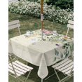 thumbnail image 3 of Square Outdoor Tablecloth with Umbrella Hole Eucalyptus Outside Table Cloth Waterproof Patio Table Cover Sage Green Botanical Leaf Pink Flower Farm Zipper Tablecloths for Picnic Camping 60x60 Inch, 3 of 8