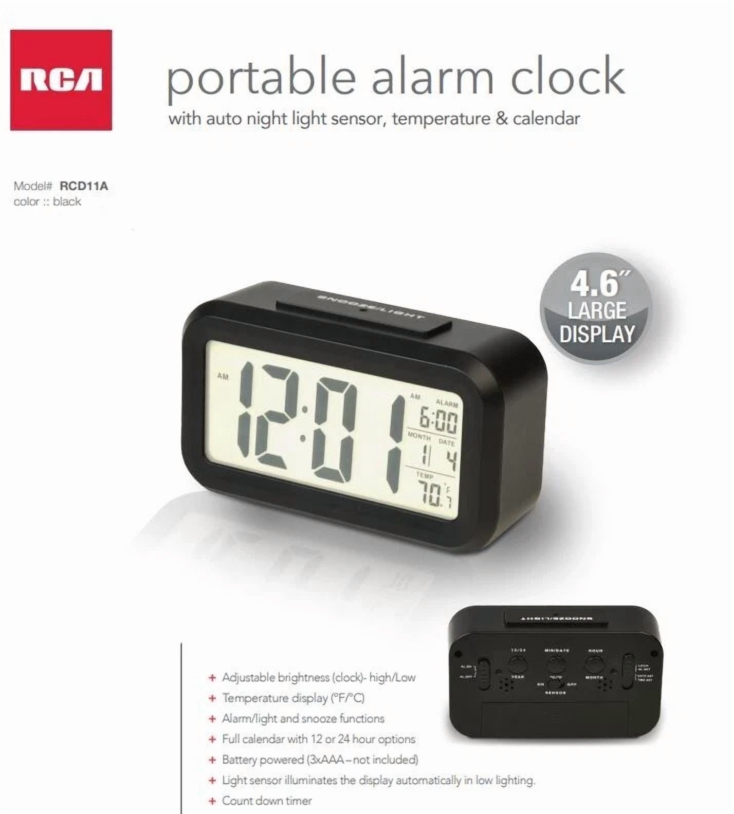 CIRCLE- Desk Digital Time Calendar Weather Snooze Alarm Clock Led Backlight Temperature