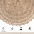 thumbnail image 5 of Bath Rug-Cotton-Sand Beige--1-Pcs-D-24" +3" Lace, 5 of 5