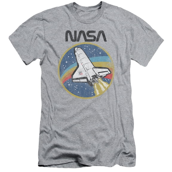 Nasa Shuttle Adult 30/1 T-Shirt Athletic Heather
