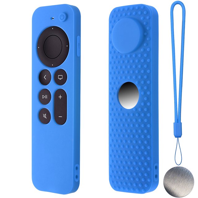 Para Apple TV 4K Stick Remote Funda de silicona Funda protectora Piel con cordón