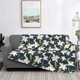 thumbnail image 2 of Fuzoiu Lilies Flowers Print Flannel Blanket,Throw Blanket,Flannel Home Decor,Fleece Bed Blankets,Cozy Soft Blanket for Bed, Sofa, Camping, and Travel-80"x60", 2 of 6