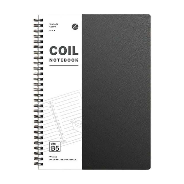 Cuaderno B5 grueso para tomar notas con encuadernación de espiral abatible, bloc de escritura de alta capacidad para uso en la oficina, suministros profesionales para tomar notas con cubierta de plás