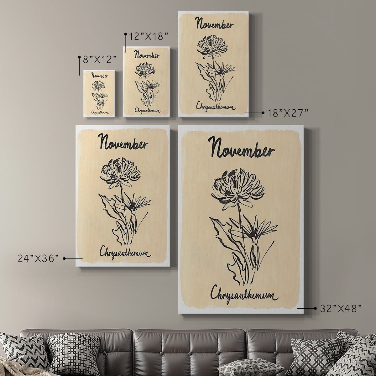 Birth Month XI Premium Gallery Wrapped Canvas - Ready to Hang