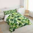 thumbnail image 3 of Manfei Green Monstera Full Size Comforter Sets,Natural Leaf Bedding Comforter Set Tropical Botanical Tree Bedding Sets For Child,Breathable Home Decor,3pcs, 3 of 8
