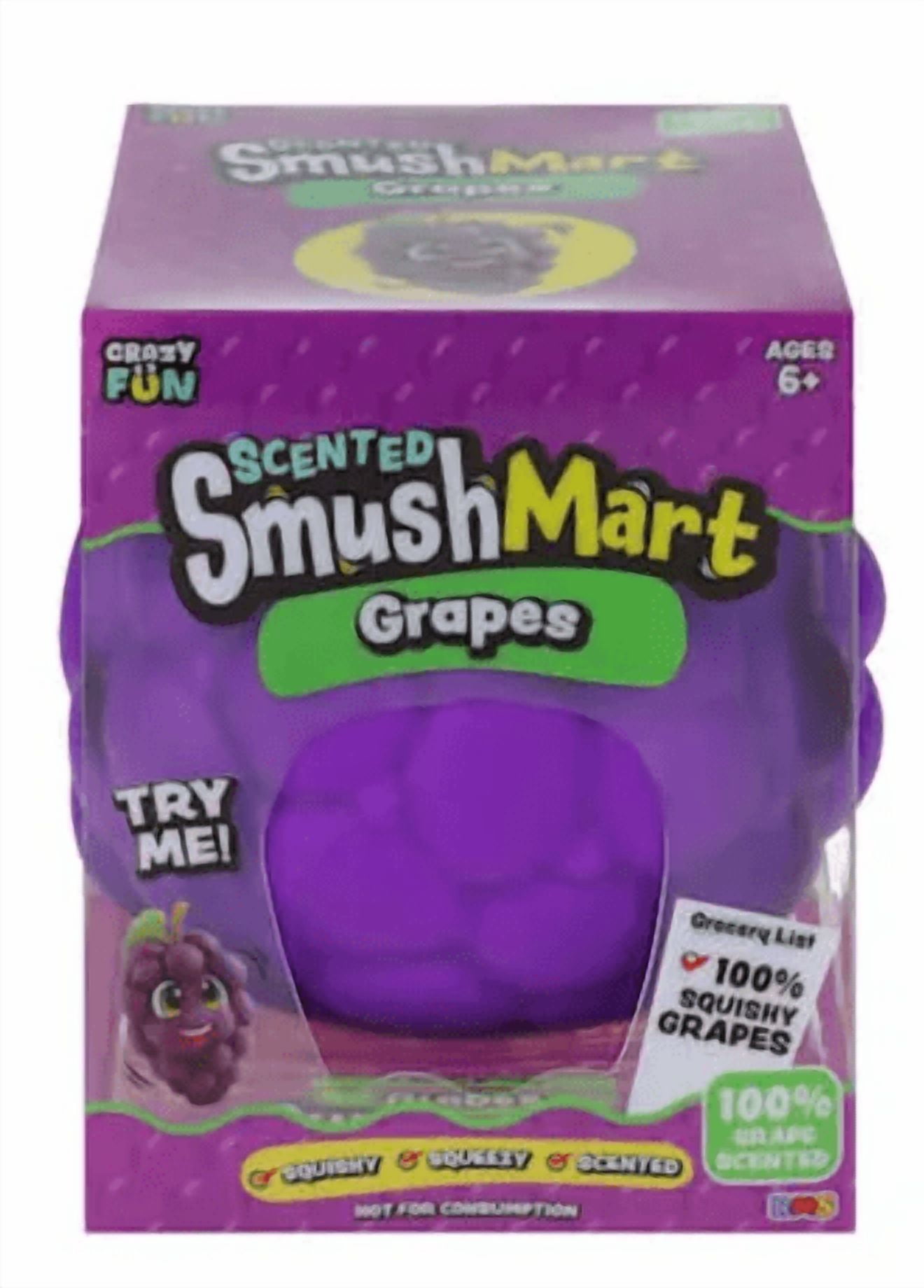SmushMart Jumbo Squishy Grape-Slow-Rising Squishy Figure, Bread - Stress Relief Squeeze Ball